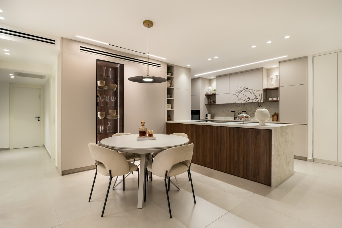 Cocina y Comedor en Penthouse - interior design project example 1 by TwoDesign Israel