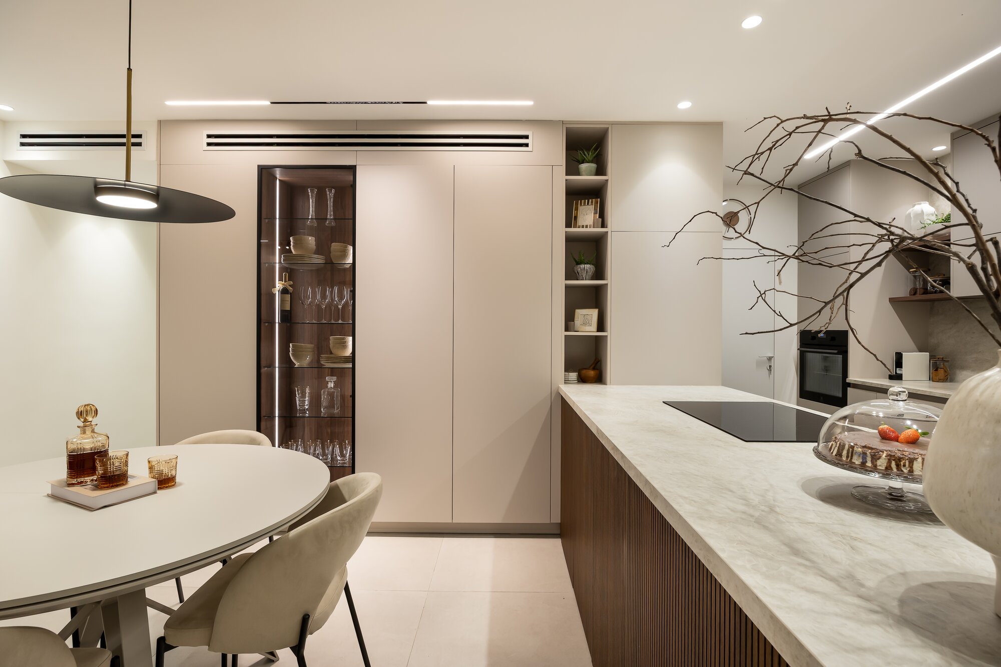 Cocina y Comedor en Penthouse - interior design project example 2 by TwoDesign Israel