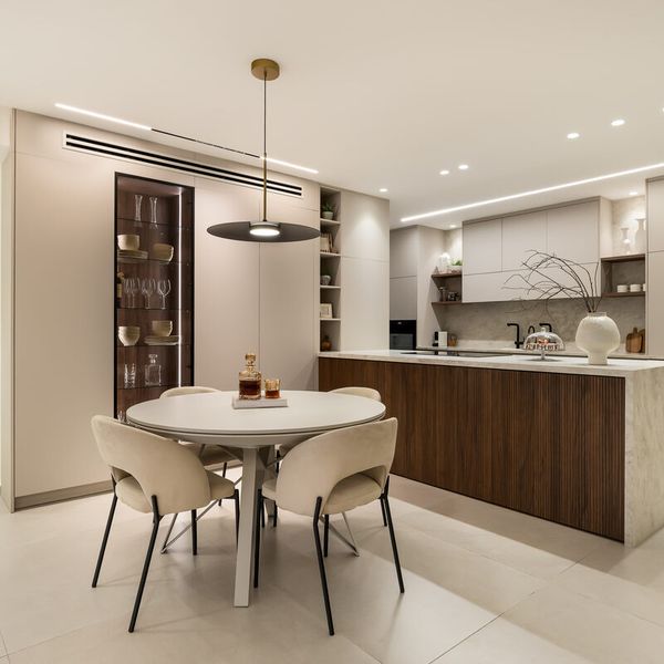 Modern kitchen with island designed by TwoDesign