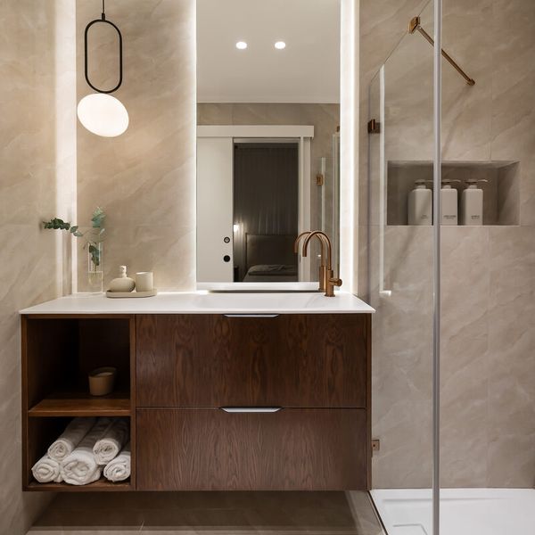 Spa-inspired bathroom designed by TwoDesign